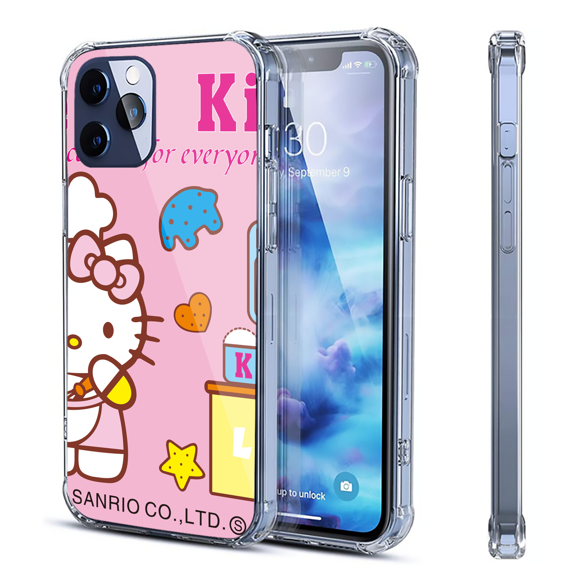 （画像用） Hello Kitty ハローキティ 【iPhone 12シリーズ対応】透明スマホケース（クリアソフトケース）